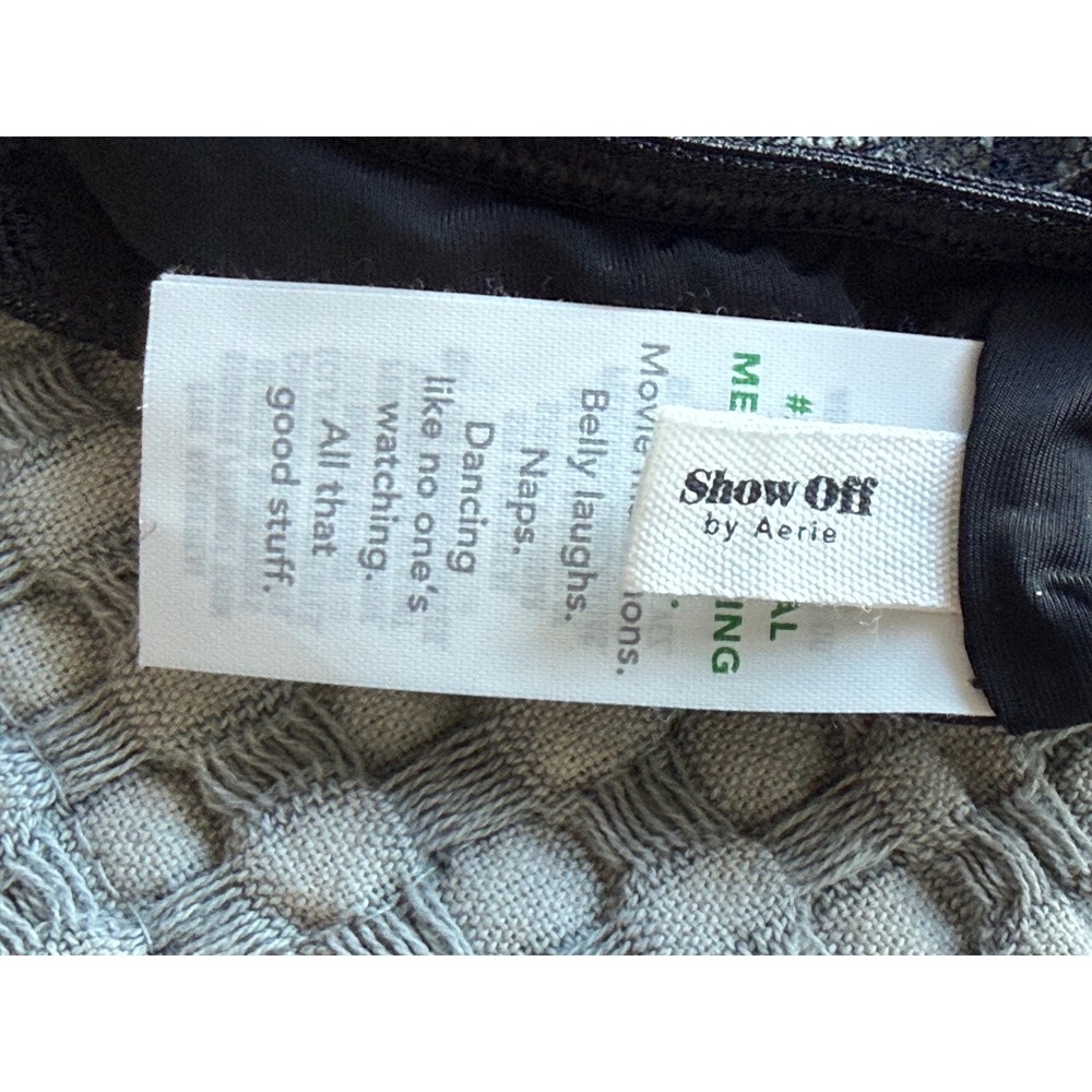 Aerie Show Off Camisole Women‎ Small Black Nylon Lace Sheer Adjustable Strap Top - Picture 6 of 8